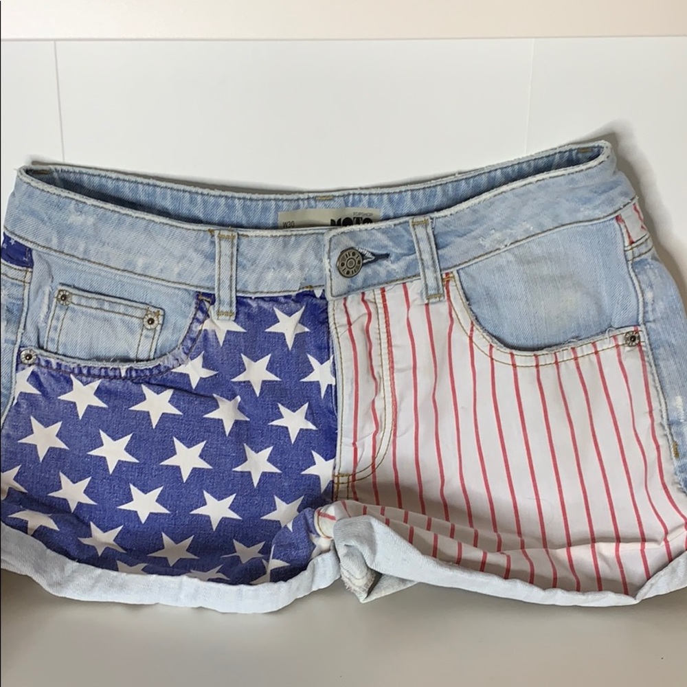 american flag top shop shorts